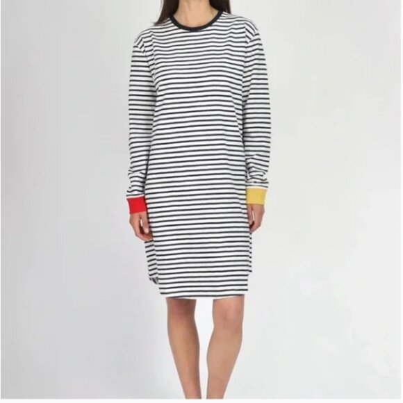 Sleepy Jones Other - Sleepy Jones Twyla Navy & White Stripe Long Sleeve 100% Cotton Sleepshirt Small
